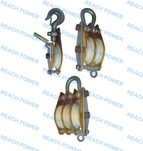 Aluminous alloy and MC nylon sheave hoisting tackle
