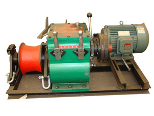 Electric engine powered winch