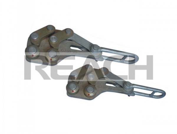 Eccentric dual-cam earthwire grip