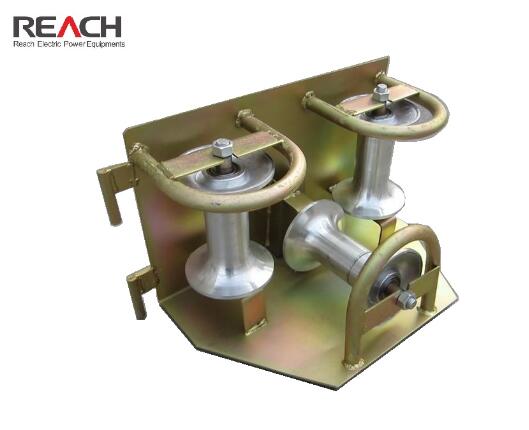 Triple Sheave Cable Roller Corner Laying Roller for Cable Diameter 150-200mm HV Cable Underground Di